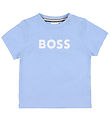 BOSS T-Shirt - Hellblau m. Wei