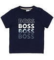 BOSS T-Shirt - Navy m. Wei/Hellblau