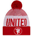 New Era Beanie w. Pom-Pom - Knitted - Manchester United - Red/Wh
