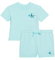 Calvin Klein Set - T-shirt/Shorts - Monogram Logo - Blue Tint