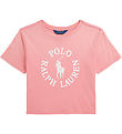Polo Ralph Lauren Stuttermabolur - Bleikt M. Hvítur