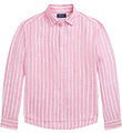 Polo Ralph Lauren Shirt - Lismore - Linen - Pink/White Striped
