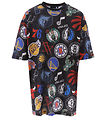 New Era Stuttermabolur - NBA lógó - Svart