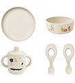 Liewood Dinner Set - Silicone - 5 Parts - Ryle Printed - All Tog