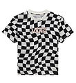 Vans T-shirt - Warped 66 Check Crew - Black/Marshmallow