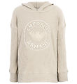 Emporio Armani Kapuzenpullover - Pergament m. Logo