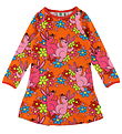 Smfolk Dress - Orange w. Rabbits and Flowers