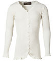 Rosemunde Cardigan - Rib - Silke/Bomull - Noos - Nytt White