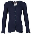 Rosemunde Cardigan - Rib - Zijde/Katoen - Noos - Navy