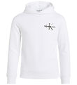 Calvin Klein Sweat  Capuche - Small Monogramme - Bright White