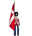 Kay Bojesen Wooden Figure - Standard Bearer - Medium - Red/Blue/