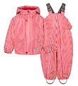 MarMar Rainwear w. Suspenders - PU - Oddy - Red Dew Stripe