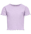 Kids Only T-shirt - KogNella - Rib - Noos - Pastel Lilac