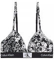 Calvin Klein Bra w/o Hanger - Triangle - Black w. Flowers