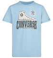 Converse T-Shirt - Schriftzug Sneakers - True Sky