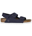 Birkenstock Sandals - Milan HL Rivet Logo - Vegan Canvas Midni