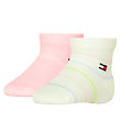 Tommy Hilfiger Socks - 2-Pack - Pink/White w. Stripes