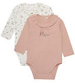 Fixoni Bodysuit l/s - 2-Pack - Mahogany Rose