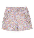 En Fant Shorts - AOP - Eggnog w. Flowers