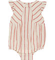 En Fant Bodysuit Sleeveless - Striped - Eggnog w. Stripes