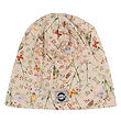 Mikk-Line Beanie - 2-layer - Off-White w. Butterflies