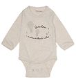 That's Mine Bodysuit l/s - Car Grandma - Cream Melange