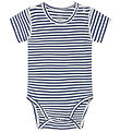 Hust and Claire Bodysuit s/s - Bow - Bamboo - Blue Moon