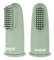 Haakaa Finger Toothbrush - 2-Pack - Pea Green