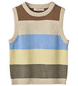 Fliink Waistcoat - Knitted - Multi Stripe - Sandshell