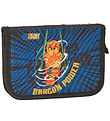 LEGO Ninjago Pencil Case w. Contents - Black/Blue w. Print