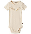 Wheat Romper s/s - Rib - Edith - Cream