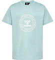 Hummel T-Shirt - hmlTres Circle - Blue Surf