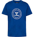 Hummel T-Shirt - hmlTres Circle - Landgoed Blue