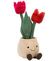Jellycat Peluche - 30x11 cm - Pot tulipe amusant