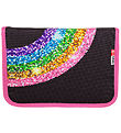 Jeva Pencil Case w. Contents - Onezip - Shimmer Rainbow