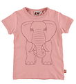 DYR T-Shirt - Dierenhuid - Soft Rose Omtrek olifant