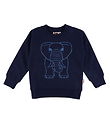 DYR Sweatshirt - Animal Bellow - Dark Navy Umriss Elefant