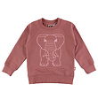 DYR Sweatshirt - Djurblg - Antik Rose Outline Elephant