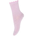 MP Socks - Rib - Doris - Fragrant Lilac w. Glitter