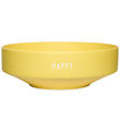 Design Letters Kom - Large - Favoriet - Happy - Geel