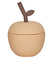 OYOY Cup w. Straws - Apple - Silicone - Peach