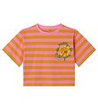 Stella McCartney Kids T-shirt - Pink/Orange Striped w. Print