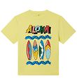 Stella McCartney Kids T-Shirt - Geel m. Surfplanken