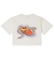 Stella McCartney Kids T-shirt - Cropped - White w. Hearts
