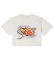 Stella McCartney Kids Stuttermabolur - Skera - Hvítt M. Hjörtu