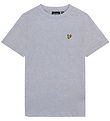 Lyle & Scott Stuttermabolur - Light Grey Marl
