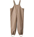 Wheat Rain Pants w. Suspenders - PU - Charlo - Beige Stone