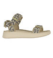 Woden Sandals - Line Suede - Leopard