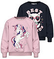Name It Sweatshirt - NmfVisus - 2er-Pack - Parfait Pink/Dark Sap