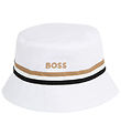 BOSS Bucket Hat - Reversible - White/Brown